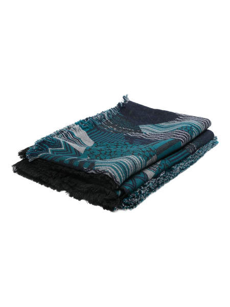  Missoni Bufanda Con Ribete De Flecos - Azul 