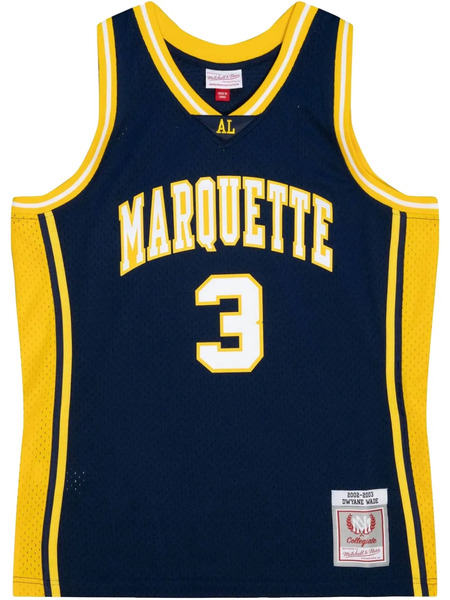  Mitchell & Ness Camiseta Swingman Hardwood Classics Dwyane Wade Marquette Golden Eagles 2002/03 - Azul 