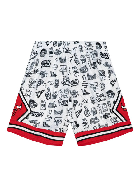  Mitchell & Ness Pantalones Cortos Chicago Bulls 1997 Doodle Swingman De Mitchell & Ness X Nba - Blanco 