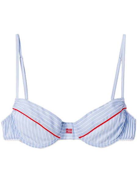  Miu Miu Bikini A Rayas - Azul 