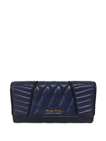  Miu Miu Cartera Acolchada - Azul 