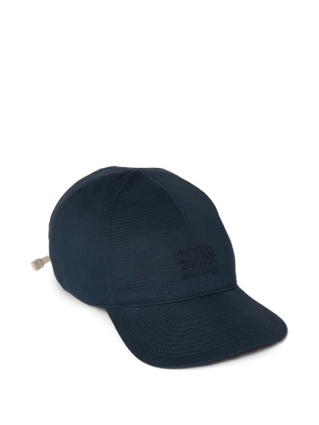  Miu Miu Gorra De Algodón - Azul 