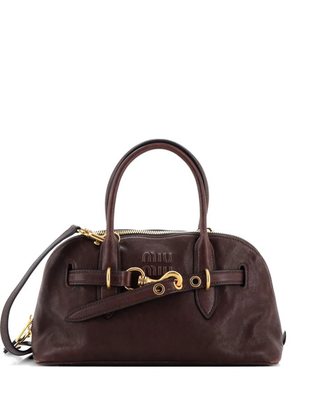  Miu Miu Pre-owned Bolso Satchel Aventure De Piel Con Asa En La Parte Superior - Marrón 