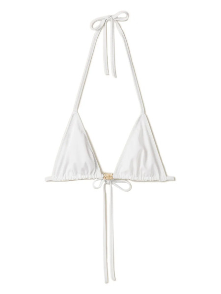  Miu Miu Top De Bikini Con Diseño Triangular - Blanco 