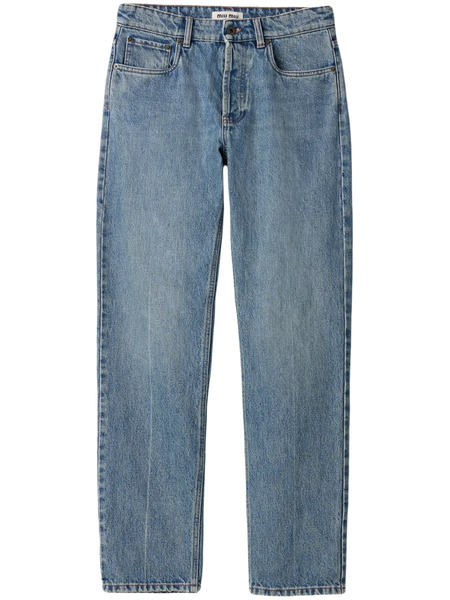  Miu Miu Vaqueros Rectos - Azul 
