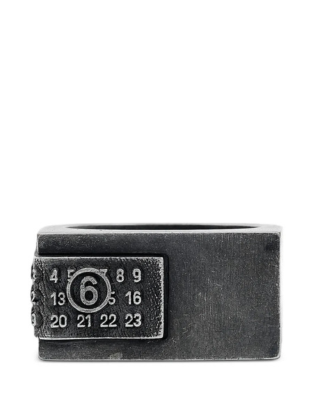  Mm6 Maison Margiela Anillo Con Forma Rectangular - Gris 