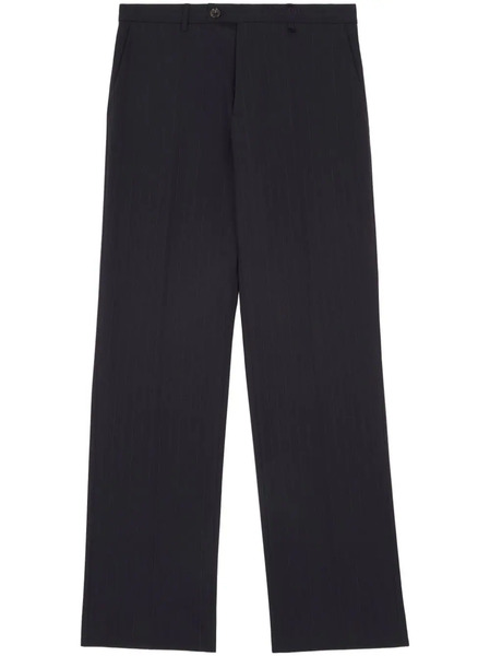  Mm6 Maison Margiela Pantalones Rectos Con Detalle De Costuras - Negro 