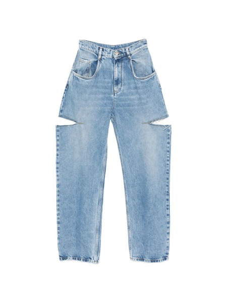  Mm6 Maison Margiela Vaqueros Con Aberturas - Azul 