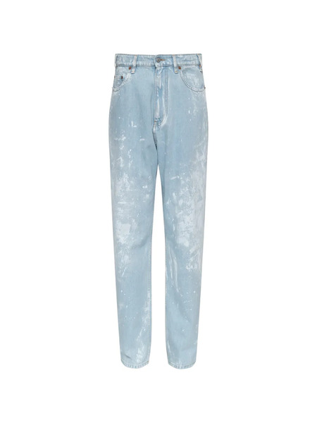  Mm6 Maison Margiela Vaqueros Rectos Con Motivo Numeric - Azul 