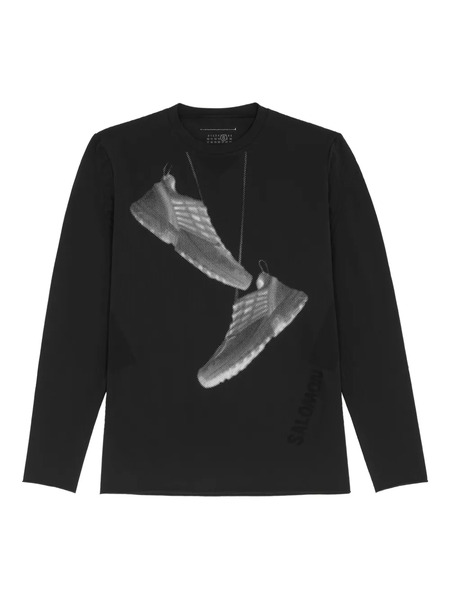  Mm6 Maison Margiela X Salomon Camiseta Con Estampado Gráfico De Mm6 Maison Margiela X Salomon - Negro 