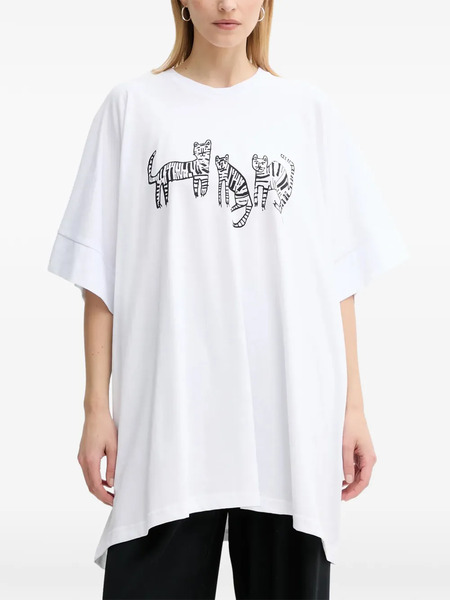  Mmc Studio Camiseta Con Tigre Estampado - Blanco 