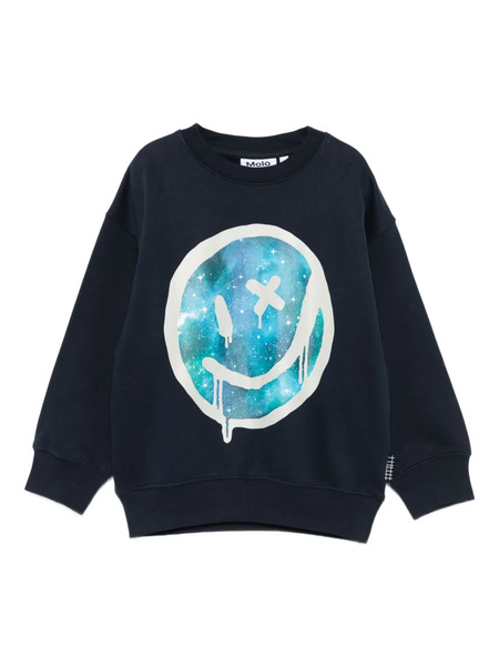  Molo Sudadera Con Cara Estampada - Azul 