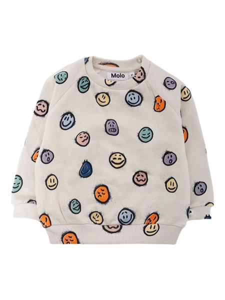  Molo Sudadera Con Smiley Estampado - Neutro 