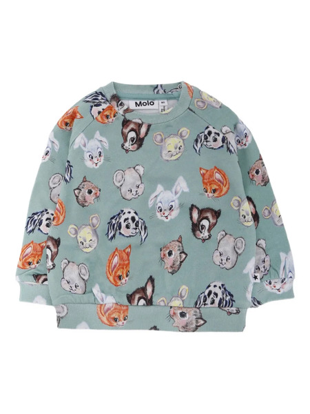  Molo Sudadera Disc Con Animal Print - Azul 