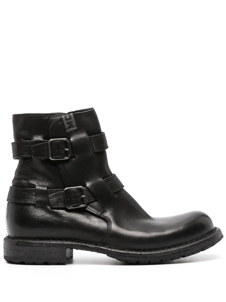  Moma Botas Con Cierre Con Hebilla - Negro 