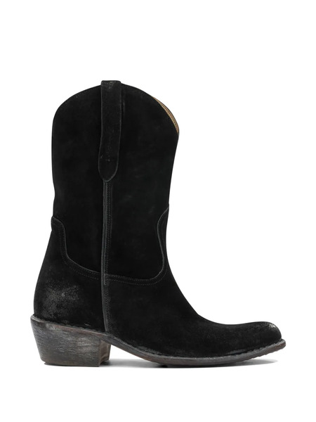  Moma Botas Estilo Cowboy A Paneles - Negro 