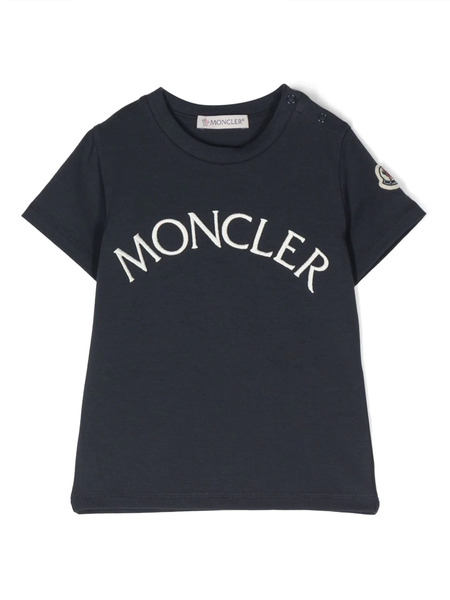  Moncler Enfant Camiseta Con Logo Estampado - Azul 