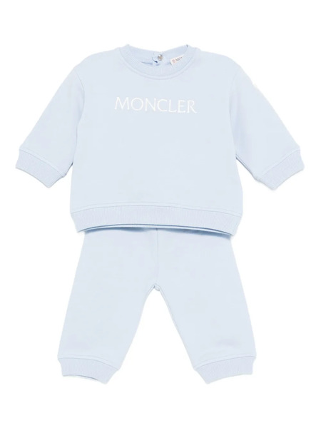  Moncler Enfant Chándal Con Logo Bordado - Azul 