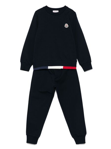  Moncler Enfant Chándal De Algodón Stretch - Azul 