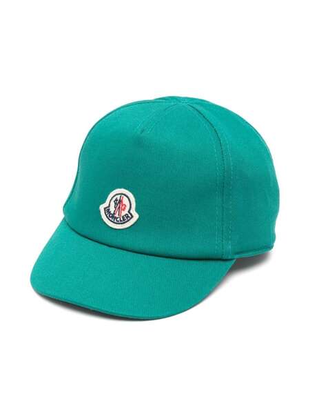  Moncler Enfant Gorra Con Parche Del Logo - Verde 