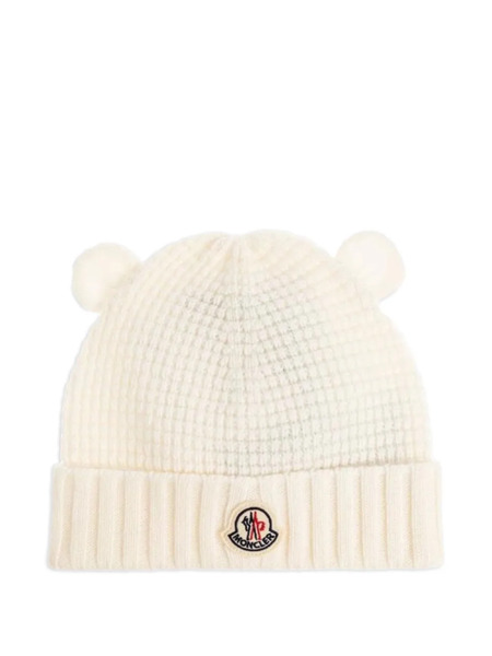  Moncler Enfant Gorro Con Parche Del Logo - Neutro 