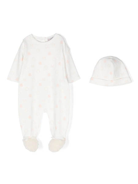  Moncler Enfant Set De Dos Bodies Con Logo - Blanco 