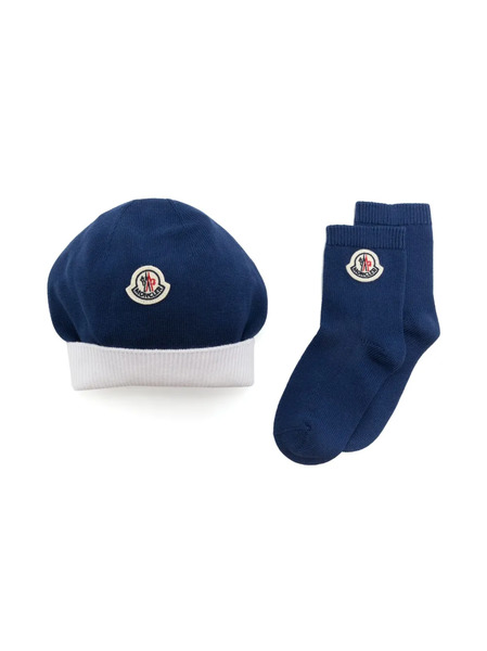  Moncler Enfant Set De Gorro Y Calcetines - Azul 