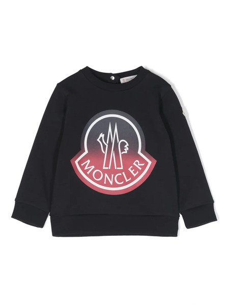  Moncler Enfant Sudadera Con Efecto Sombreado Y Logo Estampado - Azul 