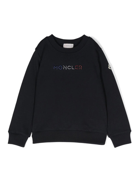  Moncler Enfant Sudadera Con Logo Estampado - Azul 