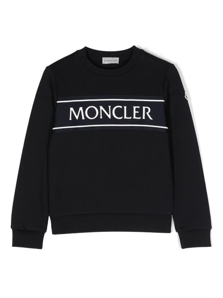  Moncler Enfant Sudadera Con Logo Estampado - Azul 