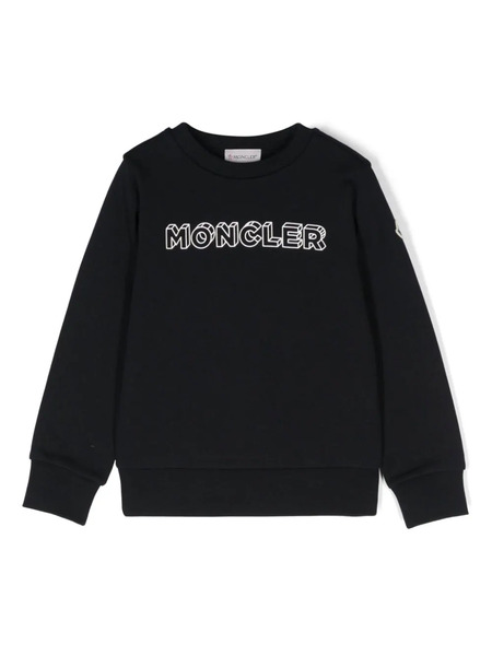  Moncler Enfant Sudadera Con Logo Estampado - Azul 