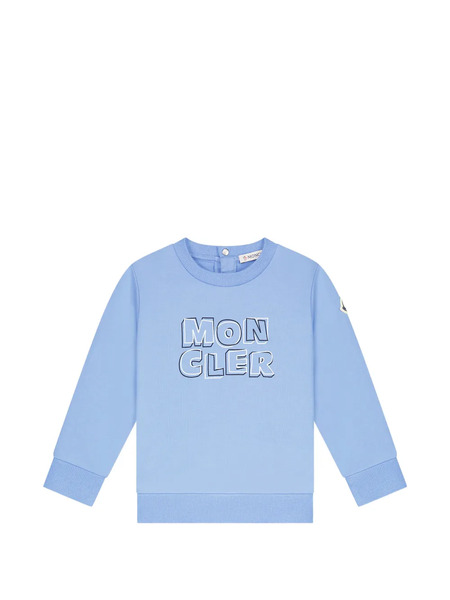  Moncler Enfant Sudadera Con Logo Estampado - Azul 