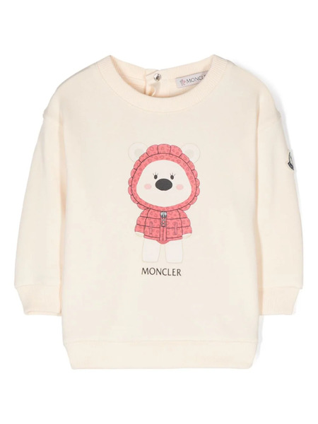  Moncler Enfant Sudadera Con Logo Estampado - Neutro 