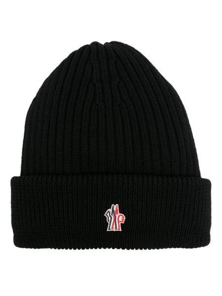  Moncler Grenoble Gorro Acolchado Con Logo Bordado - Negro 