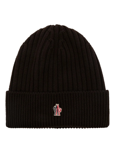 Moncler Grenoble Gorro Con Aplique Del Logo - Marrón 