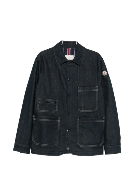  Moncler Patch-pocket Denim Jacket - Azul 