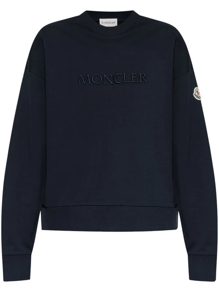  Moncler Sudadera Con Logo Bordado - Azul 