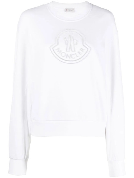  Moncler Sudadera Con Logo Estampado - Blanco 