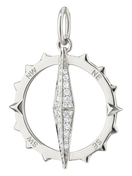  Monica Rich Kosann Charm Points North Large Compass - Plateado 