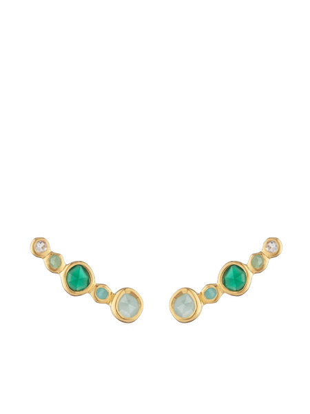  Monica Vinader Pendientes Nugget En Oro Vermeil De 18kt Con Apliques - Dorado 