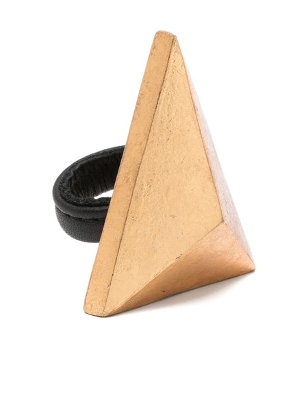  Monies Anillo Con Forma Triangular - Dorado 