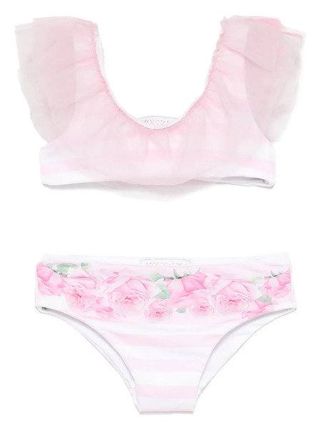  Monnalisa Bikini A Rayas - Rosa 
