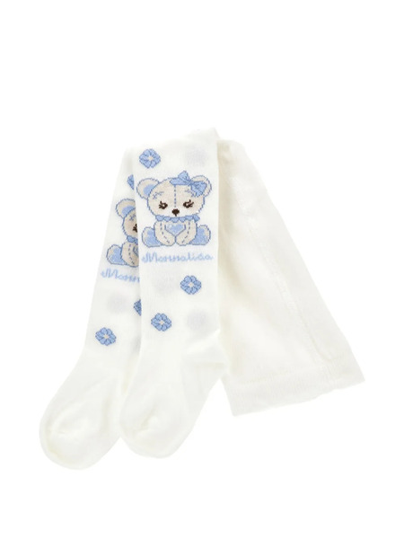  Monnalisa Calcetines De Algodón Stretch - Blanco 