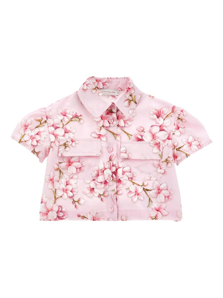  Monnalisa Camisa Estampada - Rosa 
