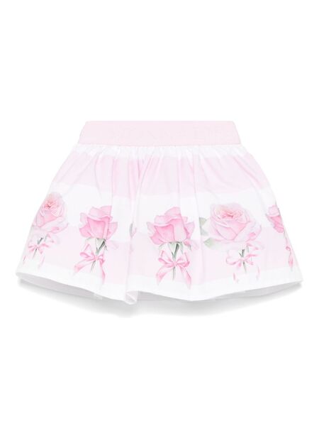  Monnalisa Falda Con Rosa Estampada 