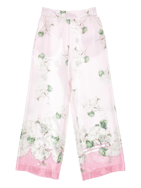  Monnalisa Pantalones Con Estampado Floral - Rosa 