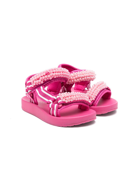  Monnalisa Sandalias Con Apliques - Rosa 