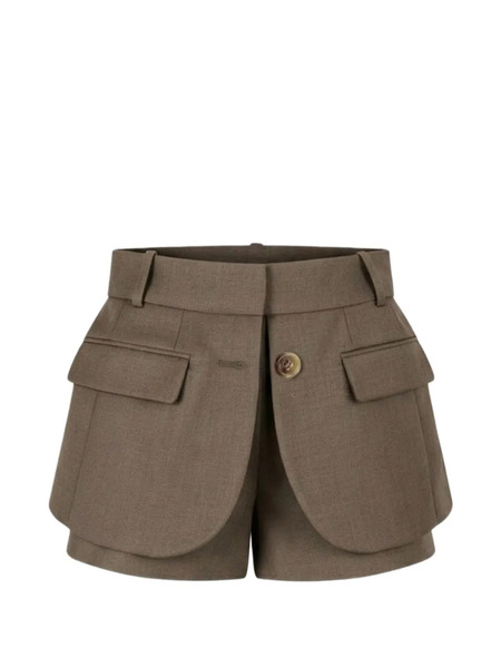  Monse Bermudas De Lana - Marrón 