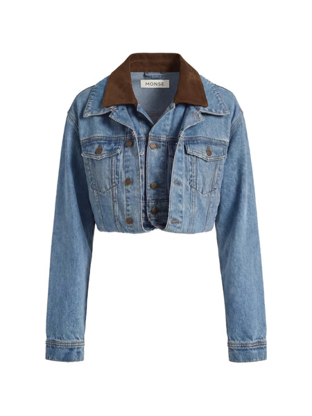  Monse Chaqueta Vaquera Con Bucle Doble - Azul 