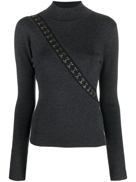  Monse Jersey Con Cuello Falso - Gris 